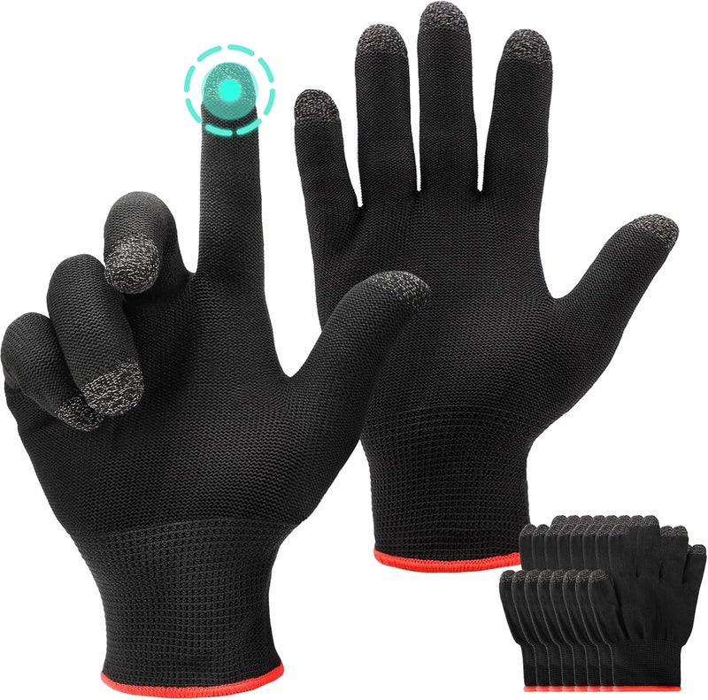 ENPOINT Touch Screen Gloves - 5 Pairs Highly Sensitive Seamless Gaming Gloves for Sweaty Hands, Breathable Anti-Slip Guantes Gamer, PUBG Mobile Call of Duty Mobile Gaming Accessories - Image 1